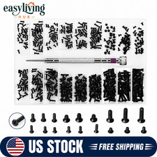 Small Screws Assortment Kit M1.2 / M1.4 / M2.0 Tiny Micro Screws Set Black 500pc