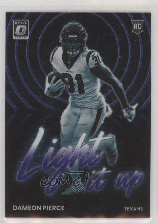 2022 Donruss Optic Light It Up FOTL Purple Stars Prizm 5/25 Dameon Pierce 0vc5