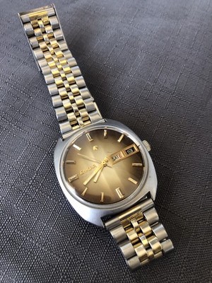 Vintage Enicar Ocean Pearl Day Date swiss automatic watch. Runs