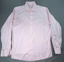 Eton Dress Shirt Mens 16.5 42 Pink Check Contemporary Cotton Long Sleeve