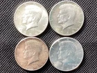 Lot of 4 Kennedy Half Dollars 1964D~90% Silver~$2 Face
