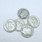 ROOSEVELT SILVER DIMES LOT OF 5 - 90% SILVER FREE SHIPPING #7875