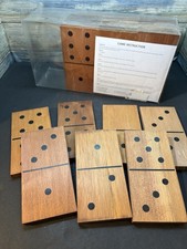 Large Wood Tiles Dominos Game 28 Pieces 3X6  