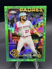 Fernando Tatis JR 2024 Topps Chrome Logofractor Green Refractor /99 Padres U