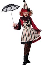 Clever Medieval Girls Clown Costume Circus Halloween California 3021-140 Size:XL