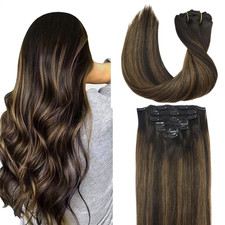 Clip in Hair Extensions Real Human Hair, Remy Human Hair Extensions Clip Ins for