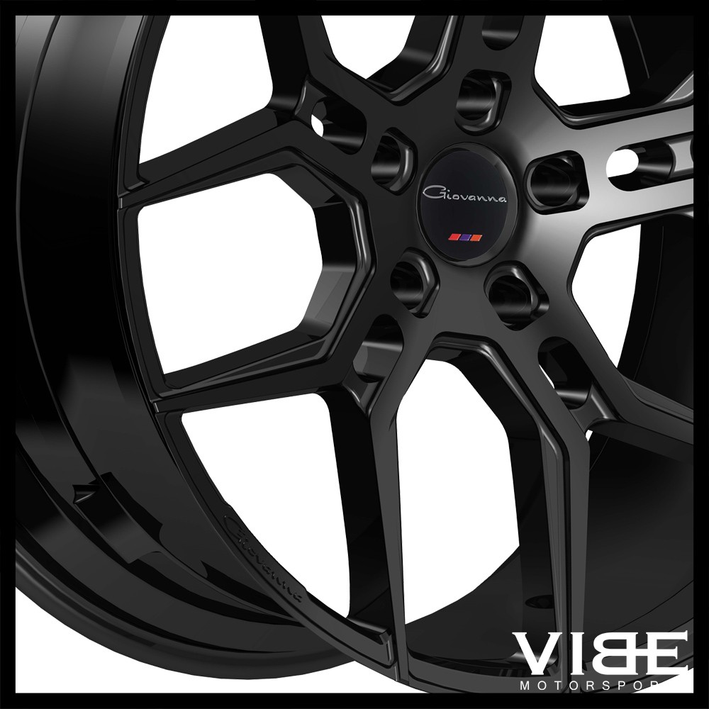 22" GIOVANNA HALEB GLOSS BLACK CONCAVE WHEELS RIMS FITS BENTLEY CONTINENTAL GT