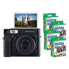 Fujifilm Instax Wide 400 Camera Jet Black Instax Wide Instant Film 80 Sheets