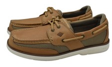 Sperry Mens Size 13 Surveyor 2 Eye Linen Light Brown Leather Boat Shoes