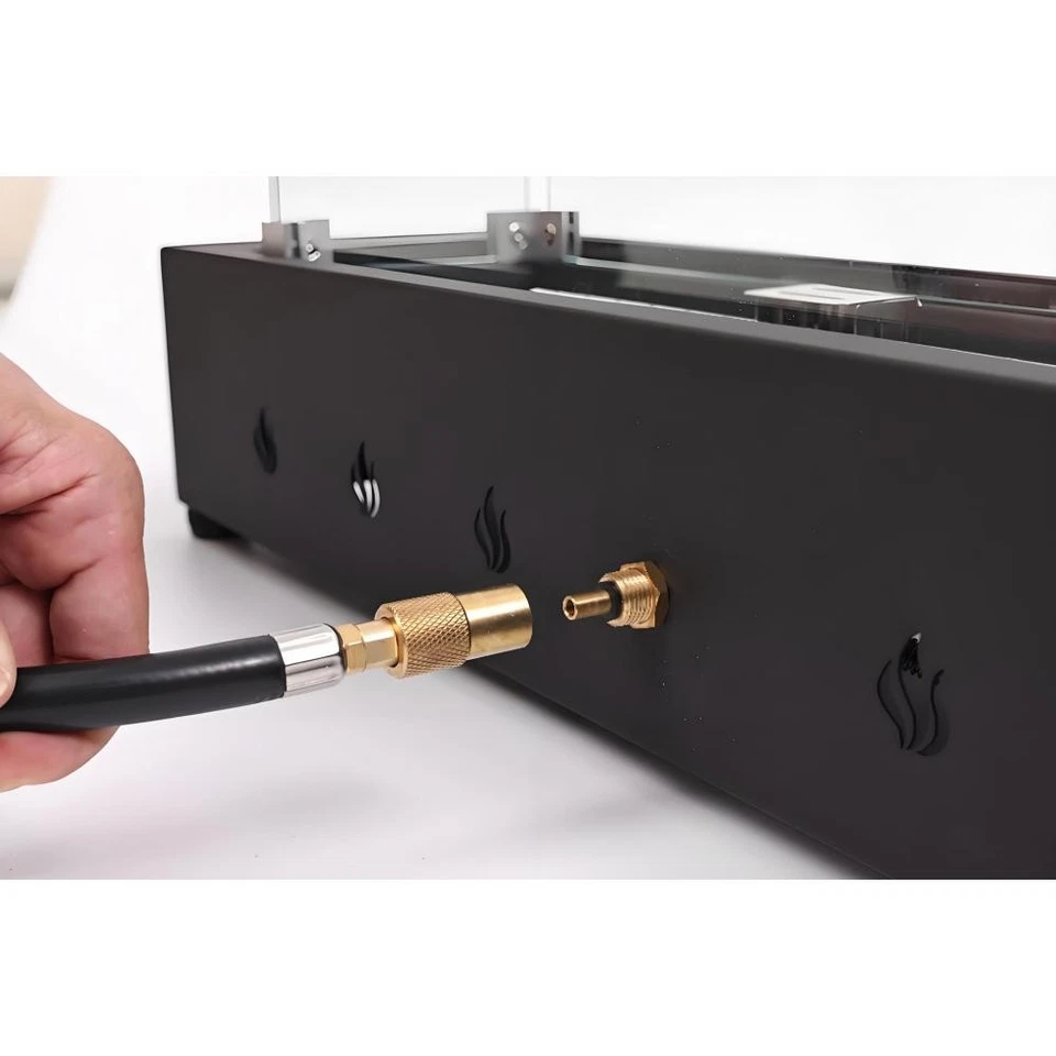 Fogata rectangular de propano para exteriores 40000BTU resistente al viento hierro exterior Foto 2 de 4