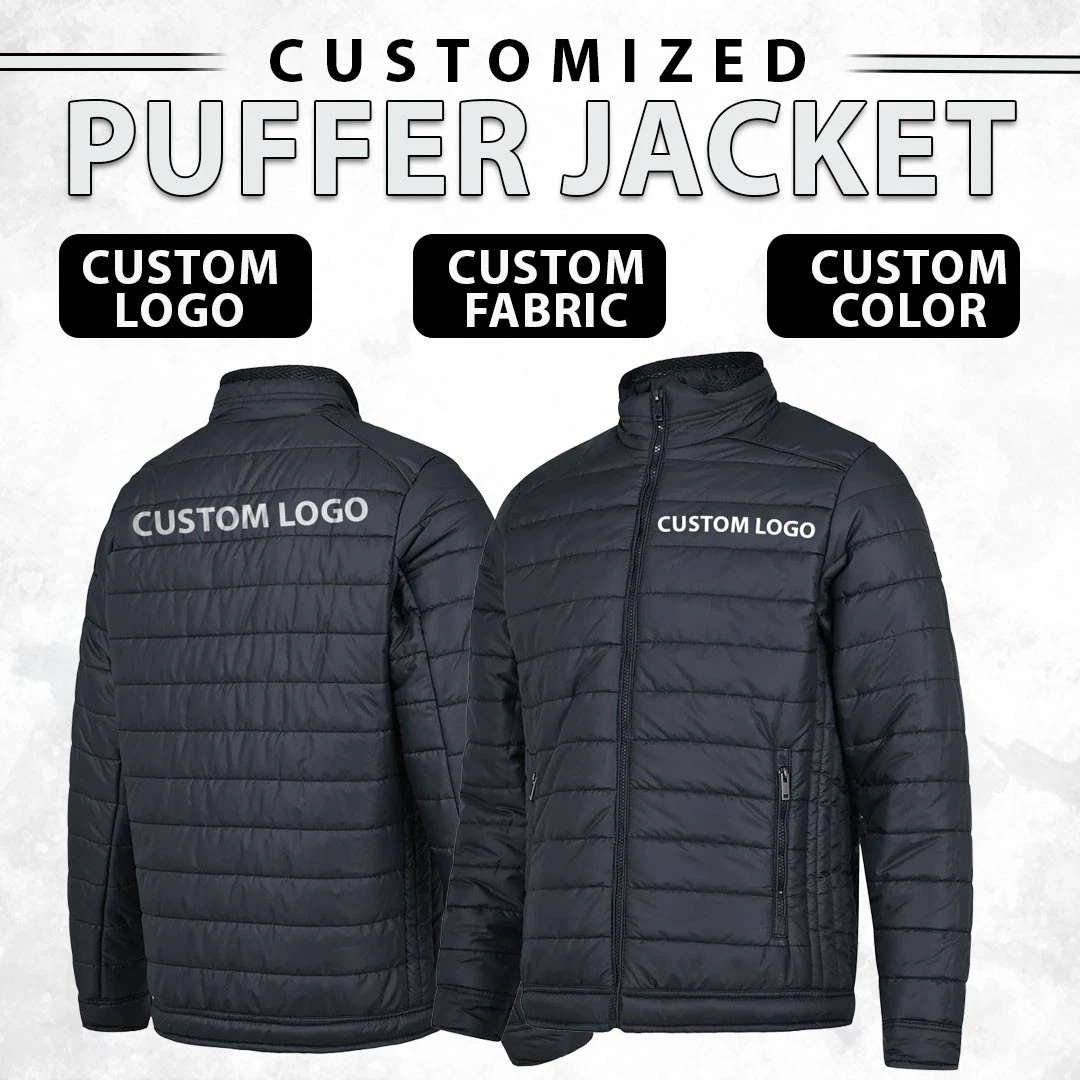 Custom Puffer Jacket Men Winter Coat Personalized Logo Warm Quilted Jacket