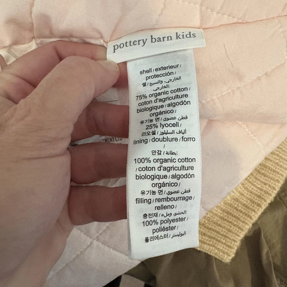 Мешок для сна кролика из органического хлопка муслиновое одеяло Pottery Barn Kids розовое 34x23 - Изображение 3 из 4