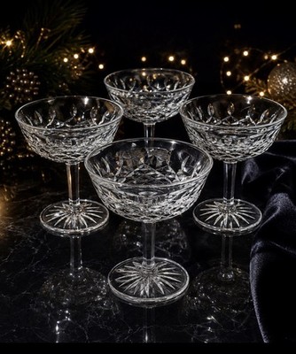 Set of 4 Vintage Waterford Champagne Coupe Martini Glasses Sherbert ML