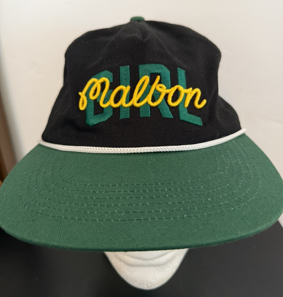 Malbon Golf Rope Snapback Hat x Girl Skateboards Collab Rare Script Logo Cap image 2