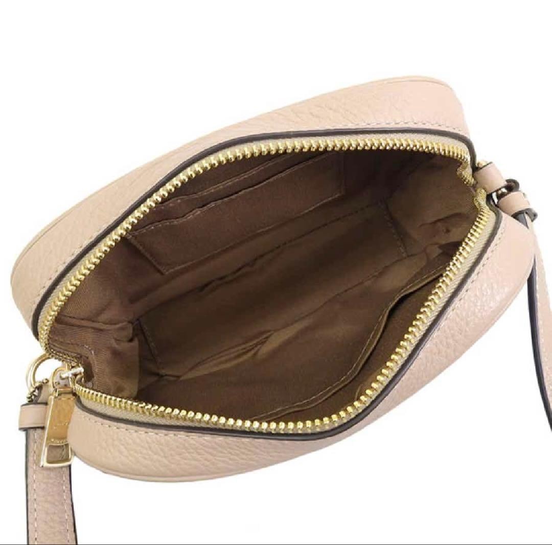 COACH Mini Jamie Leather Shoulder Bag Taupe Compact Crossbody Authentic Women's image 4
