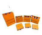 Louis Vuitton Orange Paper Gift Boxes & Shopping Bags Set of 7 Solid Rectangle — photo 1