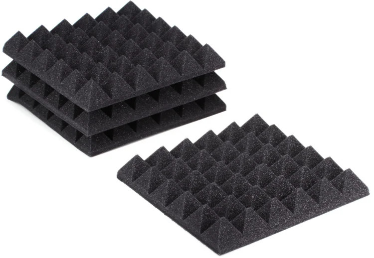 Gator Acoustic Pyramid Panels - 1x1 foot 4-pack - Charcoal 6390₽