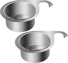 2-Pack Stainless Steel Sink Strainers Removable Kitchen Drain Basket Filter