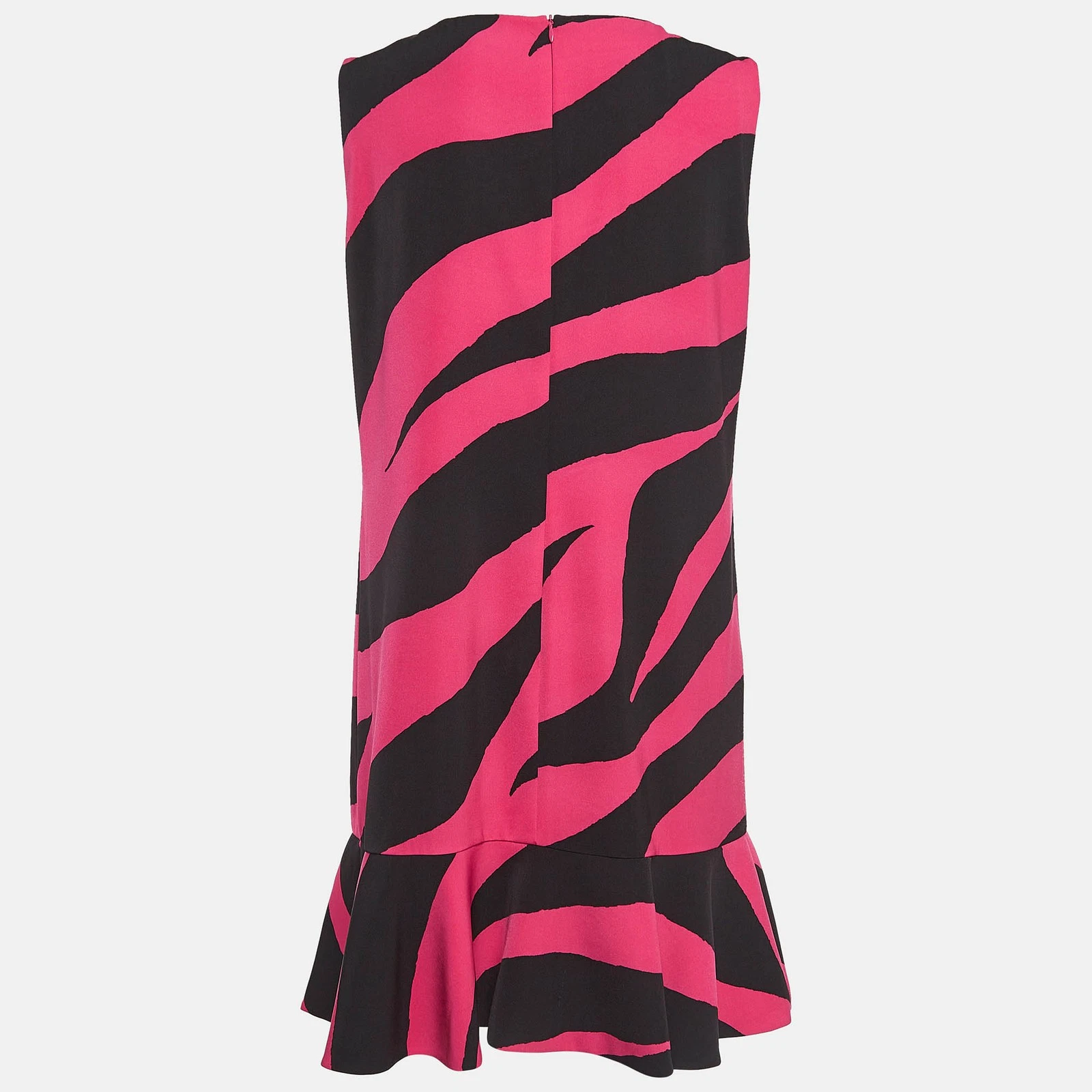 Boutique Moschino abito senza maniche in jersey con stampa zebrata nero rosa M