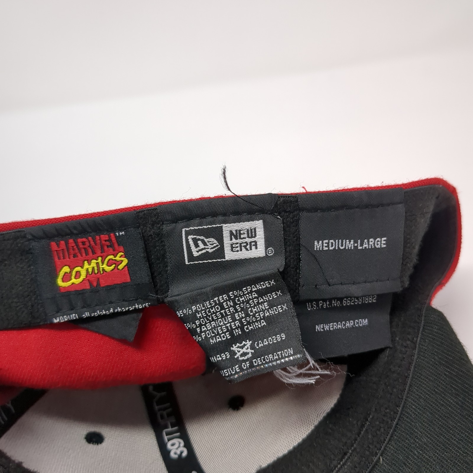 Deadpool Marvel Comics Fitted Baseball Cap Red L … - image 11