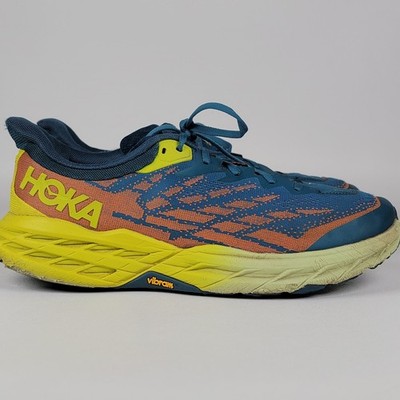 HOKA ONE Men's Running Sneaker Blue Coral Evening Primrose Size 11D 