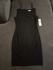 Calvin Klein Black Sheath Dress Women’s Size 4P Sleeveless Back Zip