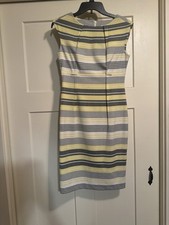Calvin Klein Women's Dress Size 2 - Yellow and Grey
