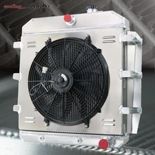 4 ROW Radiator Shroud Fan Kits For 1955-1959 Chevy Apache GMC 100 150 Pickup AT