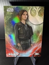 JYN ERSO 2025 Topps Chrome Star Wars Aurebesh Green Refractor 10/99 SP #CE-30