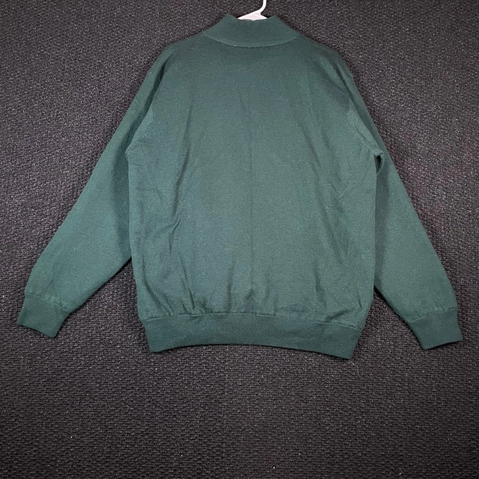 Suéter tejido Murray Royal Dornoch Golf verde cuarto cremallera 100 % lana merino para hombre L Foto 3 de 4