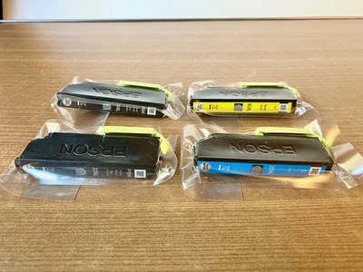 Lot 4 Cartouches d'encre Oranges EPSON PBK 33 XL NOIR (X2) + CYAN + JAUNE ! - Photo 1/3
