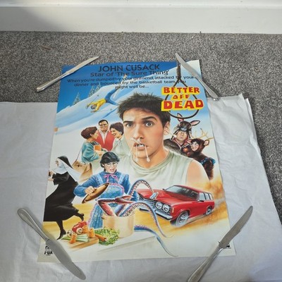 1985 BETTER OFF DEAD ORIGINAL MOVIE POSTER. JOHN CUSACK