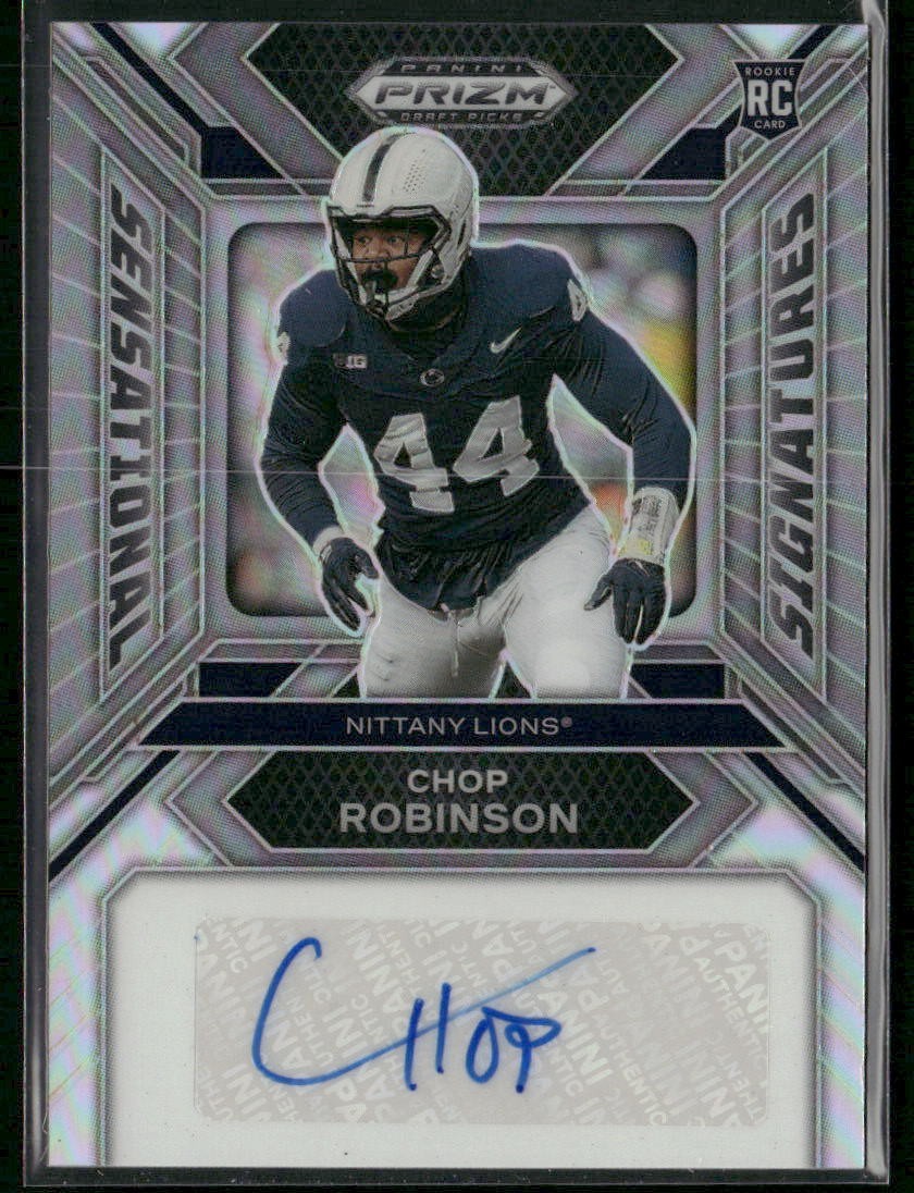 Chop Robinson Panini Prizm Draft Picks Sensational Signatures #SSCRN Silver