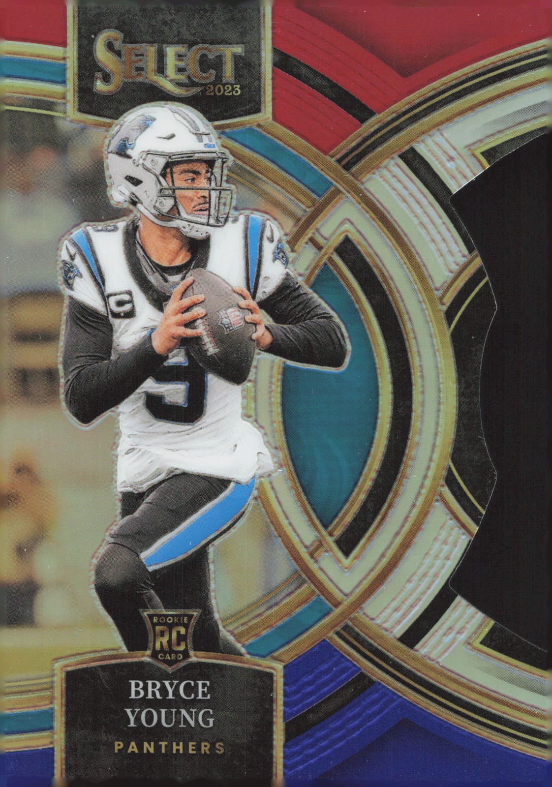 2023 Panini Select Bryce Young Red and Blue Prizms Die Cuts #167 RC