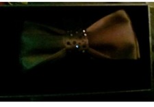 La Perla Black Crystal Center Bow Tie Bowtie - Brand New in Box Limited Edition