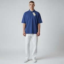 Tommy Bahama "Island Zone" Polo Shirt Men's Medium Blue Short Sleeve Stretch