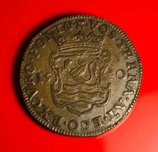 1550 Colonial Medaevil "Humanity Makes Thou Human" HAMMERED Copper RARE Coin 