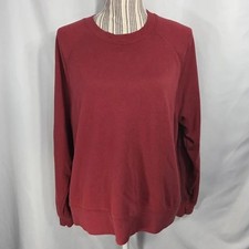 Old Navy Red Long Sleeve Crew Neck Cotton Blend Sweatshirt Size Large