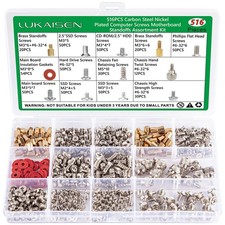 516 PCS Computer Screws Assortment Kit, 6-32 Male to M3 Female Carbon Steel Nick