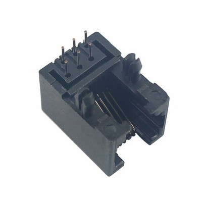 5Pcs RJ11 95001 6P6C 6 Pin Right Angle Modular Telephone PCB Socket Connector #n