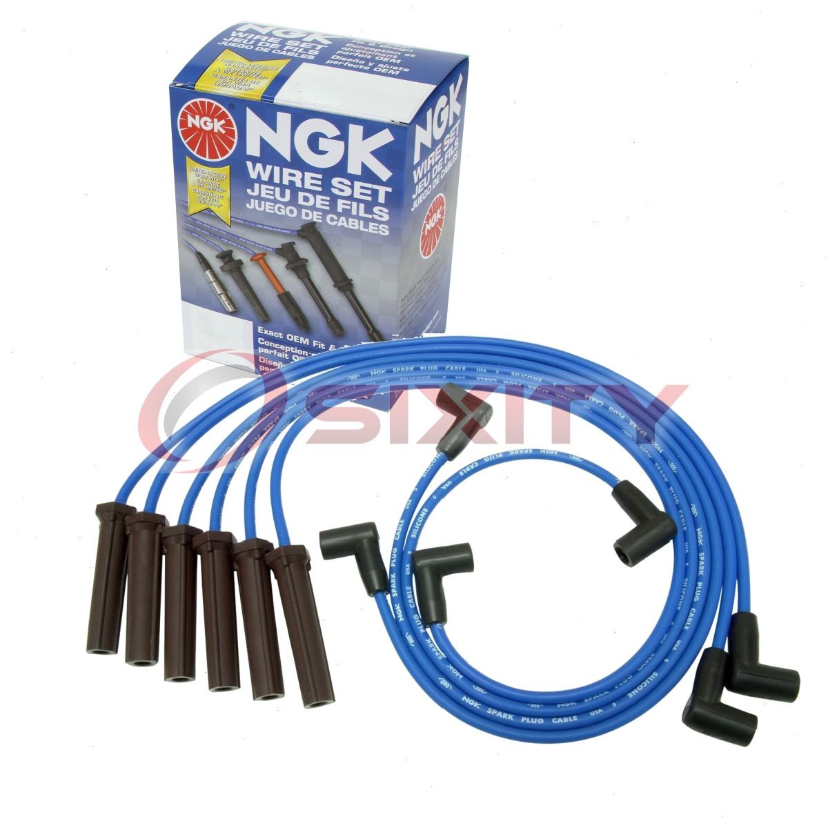1 pc NGK Spark Plug Wire Set for 2000-2004 Oldsmobile Silhouette 3.4L V6 - sx