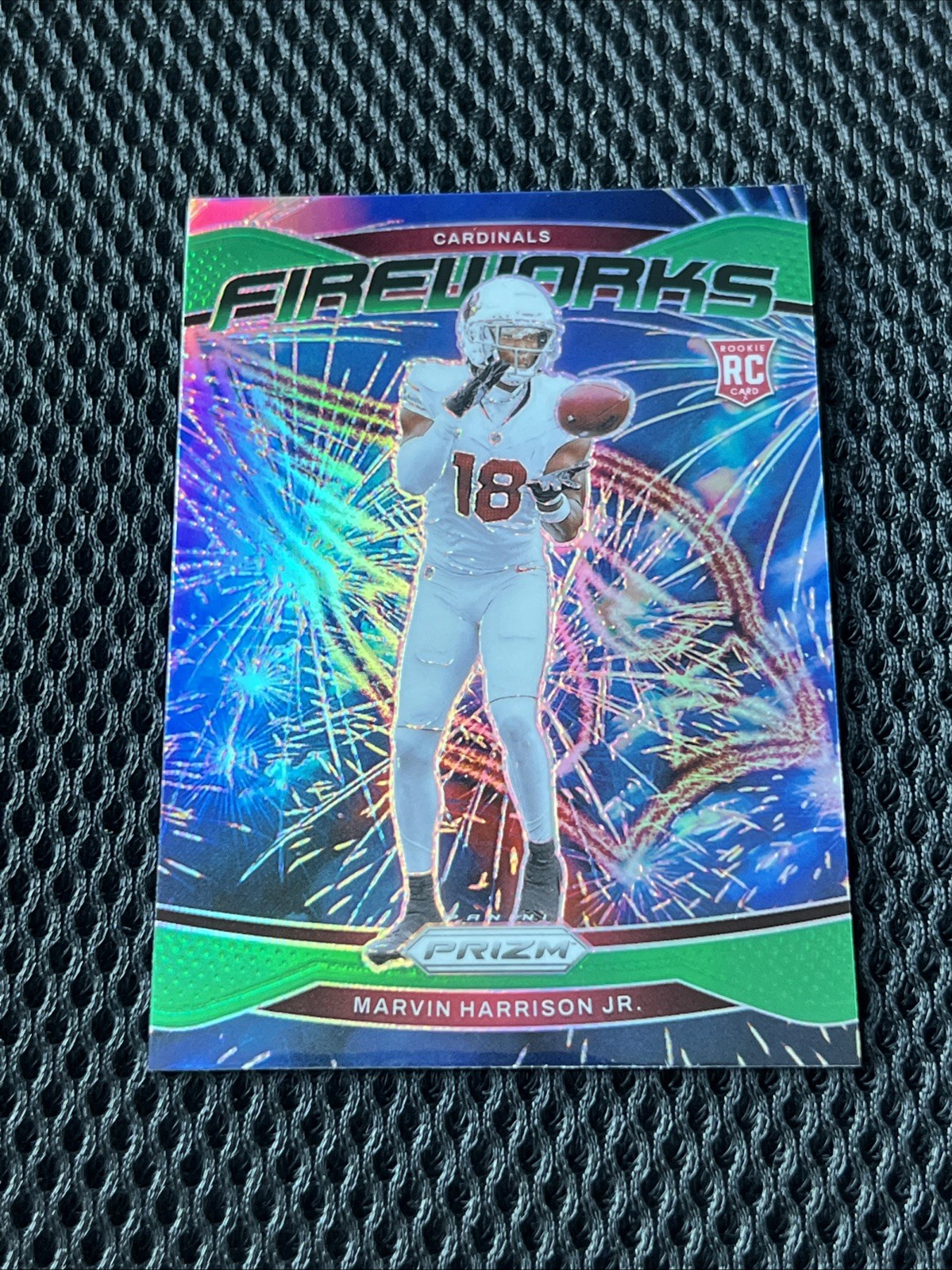 2024 Panini Prizm - Fireworks Marvin Harrison Jr. #20 Green Prizm (RC)