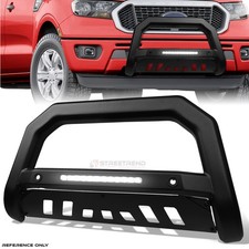 For 2019-2023 Ford Ranger Parking Senor Av-t Led Bull Bar Bumper Guard Matte Blk