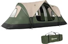 Outsunny 2 Bedroom Camping Tent for 6-8 Person, Large Family Tent with 2000mm Wa