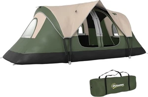 Outsunny 2 Bedroom Camping Tent for 6-8 Person, Large Family Tent with 2000mm Wa