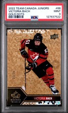 2022 Upper Deck Team Canada Juniors Victoria Bach #66 Gold Dots 21/25 PSA 9