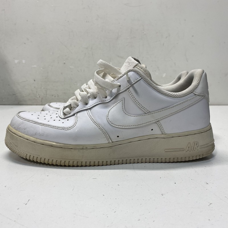 Nike Air Force 1 Low 315122-111 White Solid Athletic Shoe Men Size 9.5