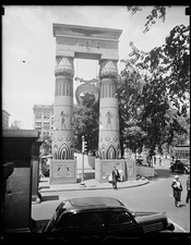 Photo:1935 Egyptian Columns Shriner Emblem Temple Entrance Print