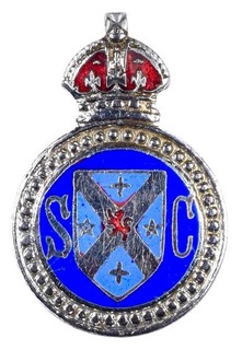 World War Two Stirling Stirlingshire Special Constabulary Enamel Lapel Badge