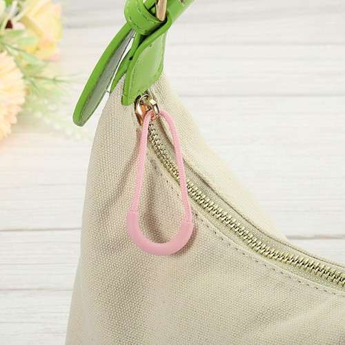 Cerniera Tira Estensione Maniglia Corda,20pz Forma a U per Bagaglio Zaini,Rosa - Foto 5 di 5